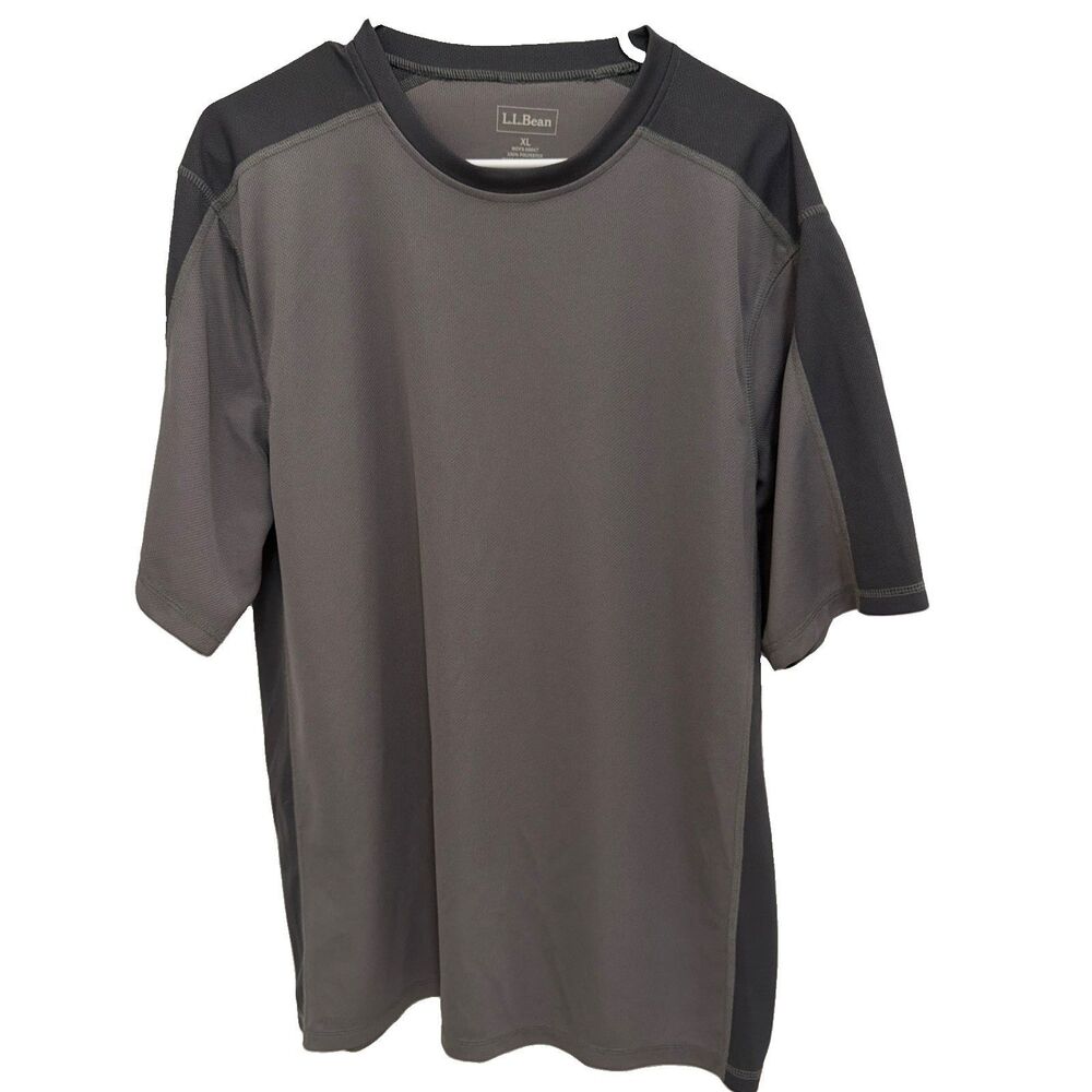 L.L.Bean Men's XL Gray Multisport Trail Tee Athletic Base Layer Outdoor